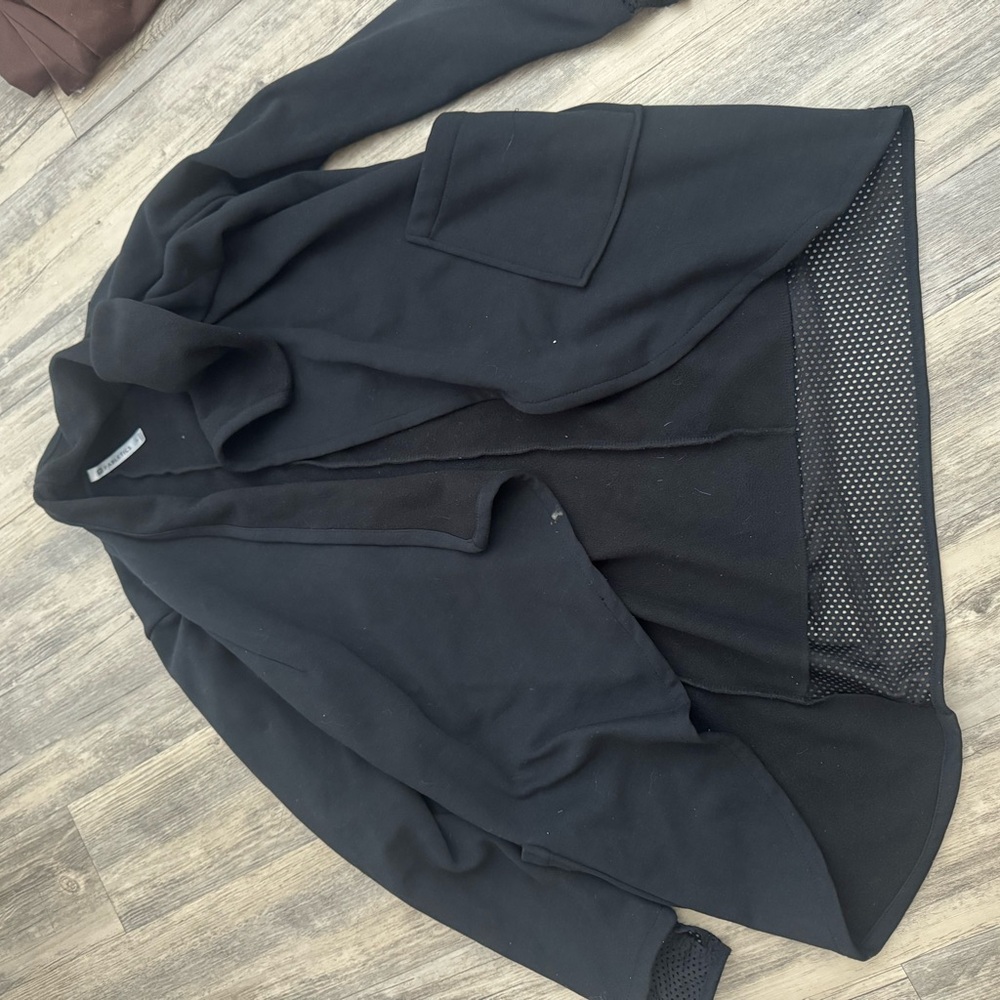 Fabletics Black Open-Front athletic jacket